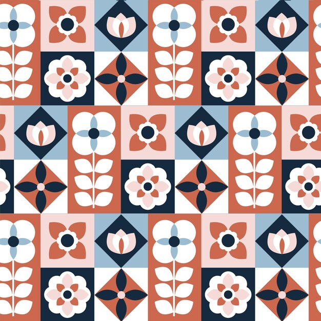 Patrón de diseño plano escandinavo
