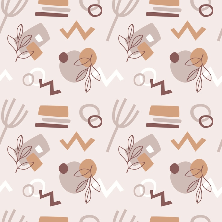 Vector gratuito patrón de doodle abstracto de diseño plano dibujado a mano