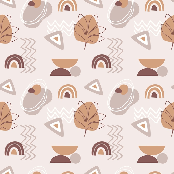 Vector gratuito patrón de doodle abstracto de diseño plano dibujado a mano