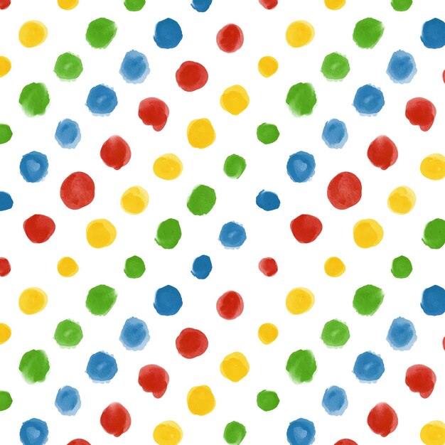 Patrón dotty acuarela multicolor