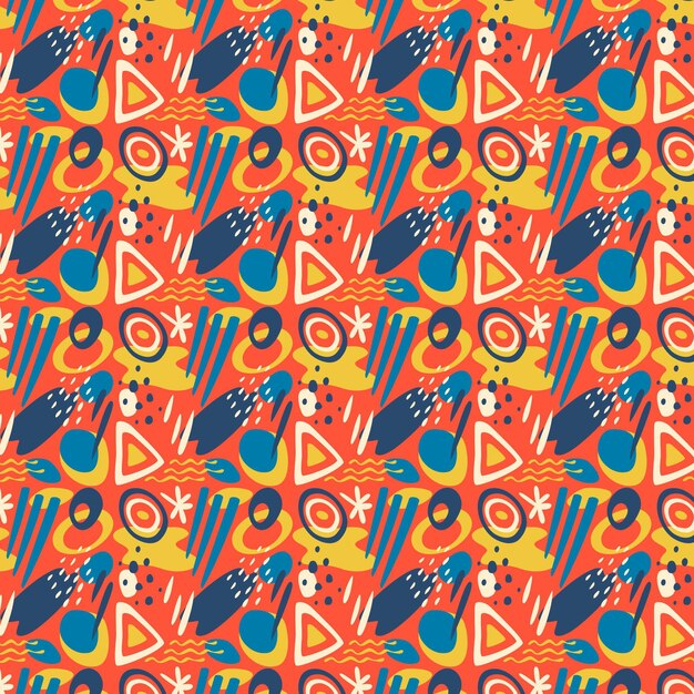 Patrón de elemento abstracto dibujado a mano