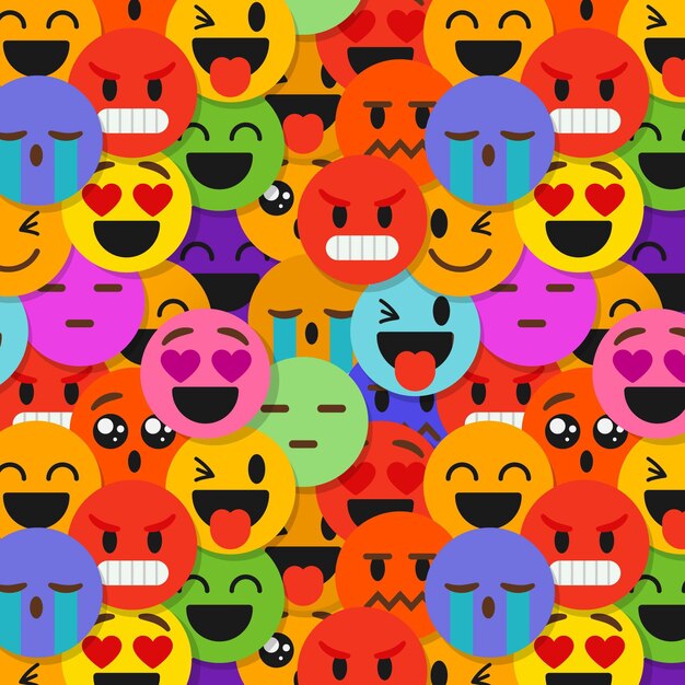Patrón de emoticonos de sonrisa creativa