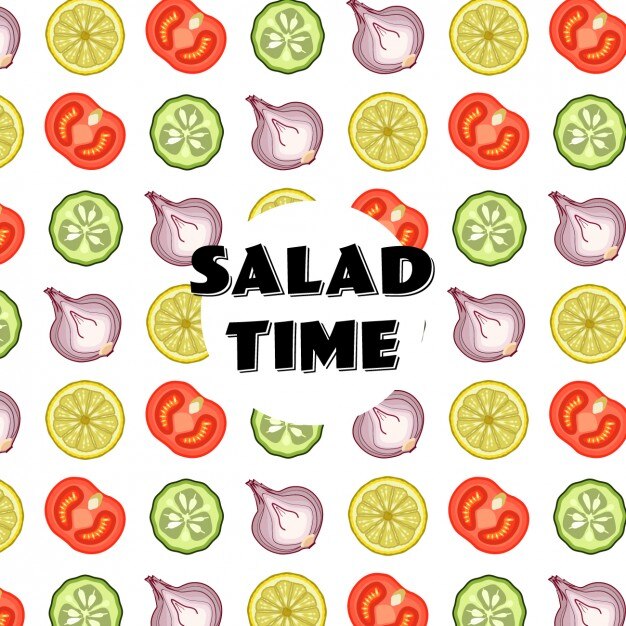 Vector gratuito patrón de ensalada