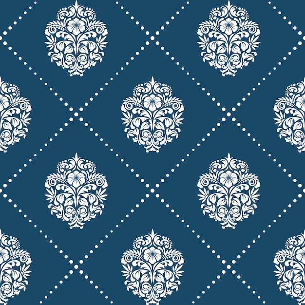 Patrón de estilo barroco victoriano. Adorno de fondo de elemento floral,
