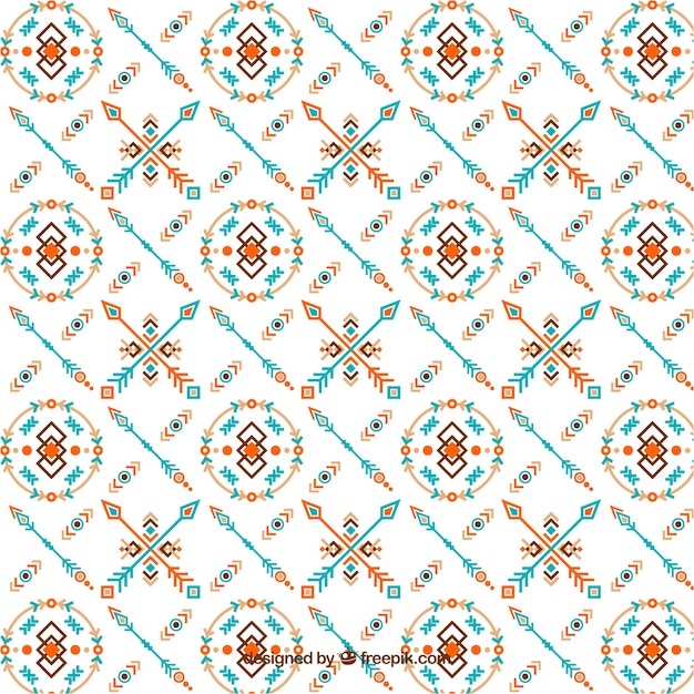 Patrón de estilo boho con diseño plano