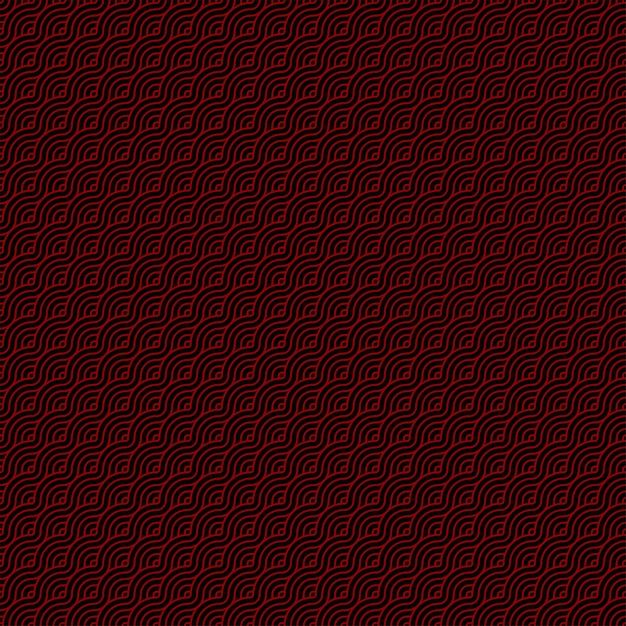 Vector gratuito patrón de estilo de onda japonés negro y rojo