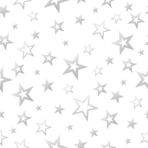 Patrón de estrellas de plata realista