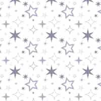 Vector gratuito patrón de estrellas plateadas de diseño plano