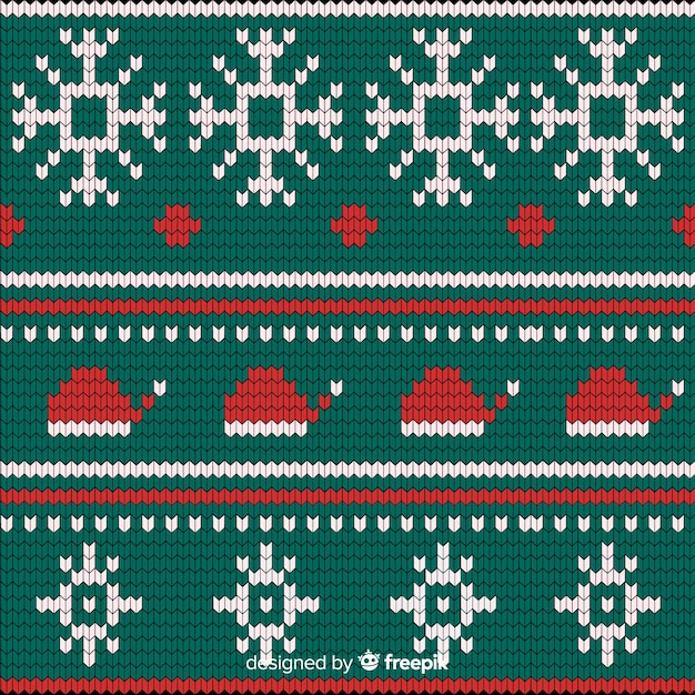 Patrón festivo de Navidad de punto