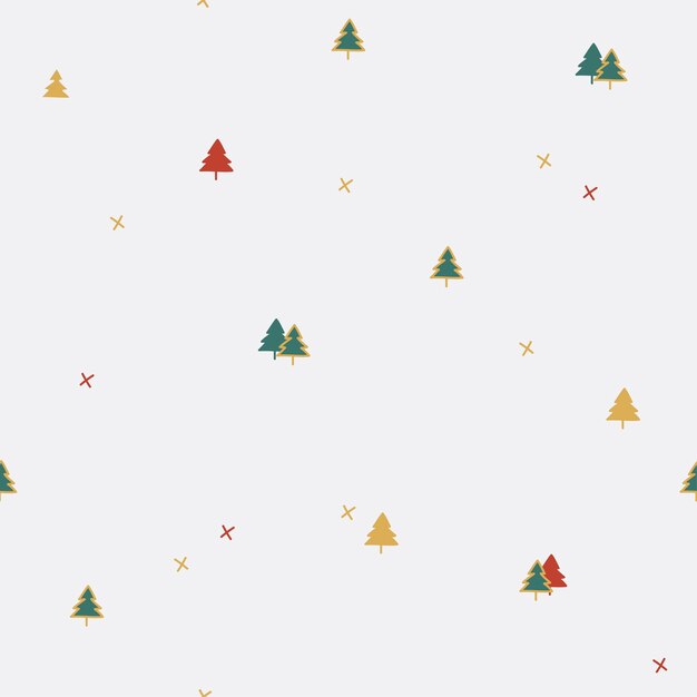 Patrón sin fisuras de árbol de pino de Navidad