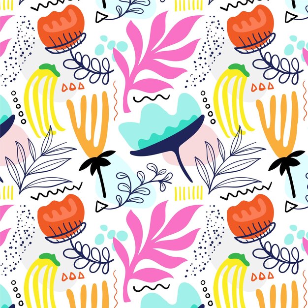 Patrón floral abstracto