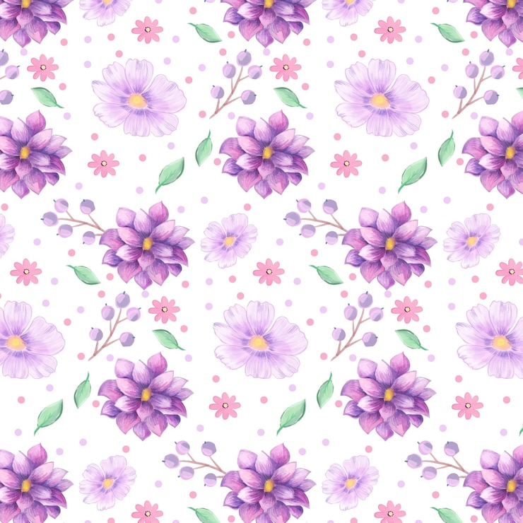 Vector gratuito patrón floral acuarela