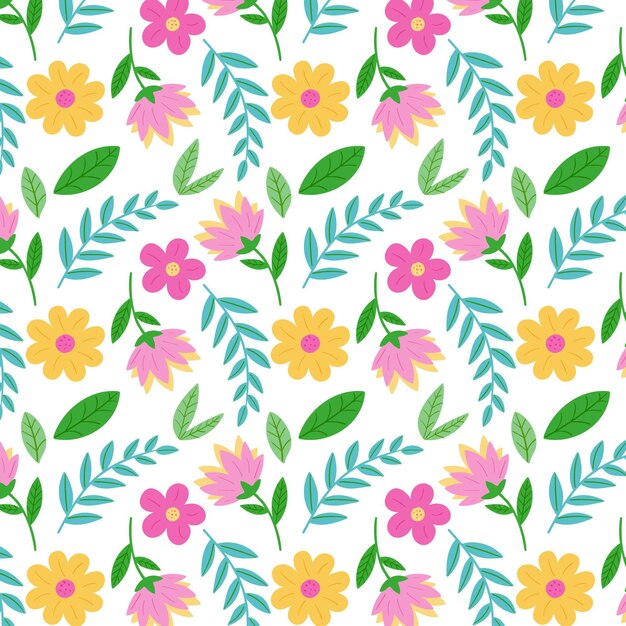 Patrón floral colorido
