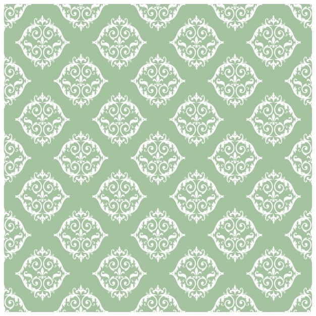 Vector gratuito patrón floral decorativo verde