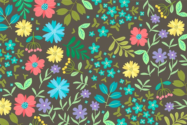 Patrón floral ditsy colorido