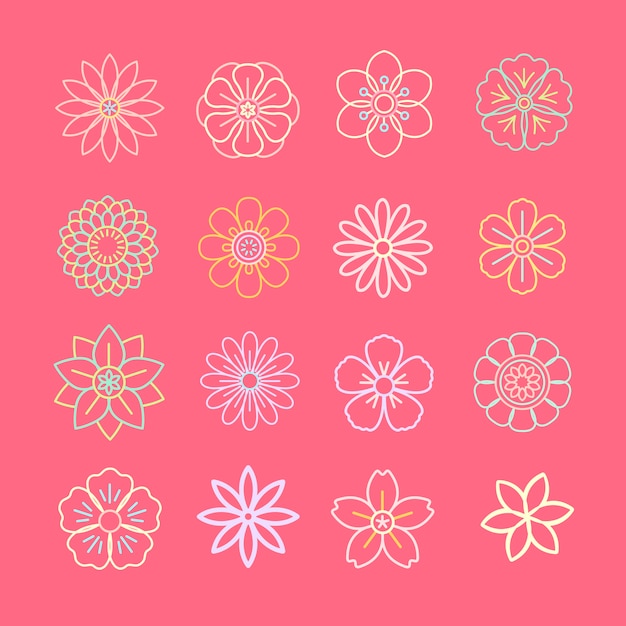 Patrón floral y los iconos