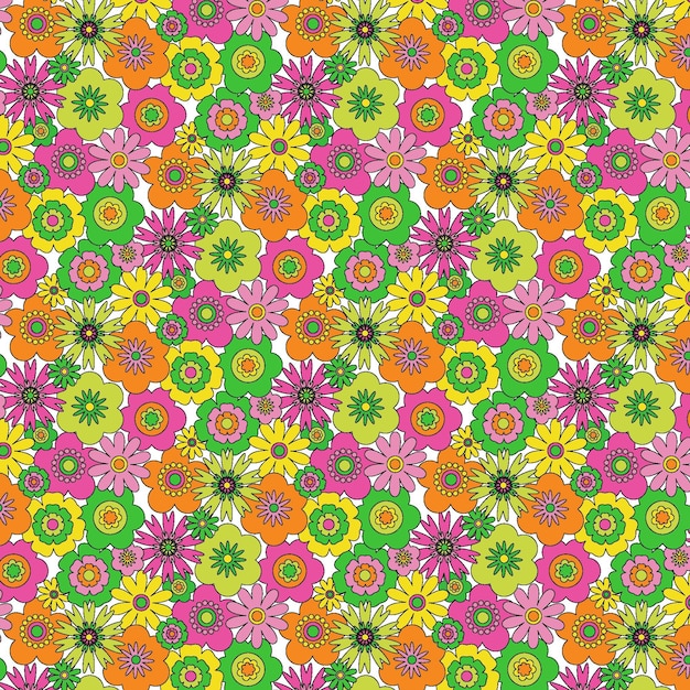 Vector gratuito patrón floral maravilloso