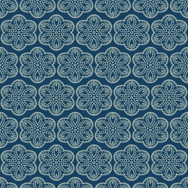 Vector gratuito patrón floral ornamental en estilo vintage
