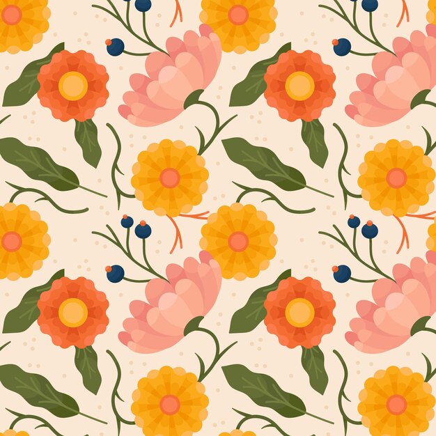 Patrón floral pastel