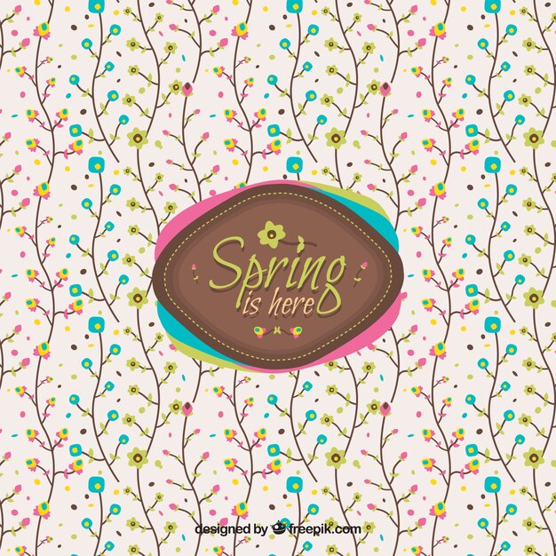 Patrón floral de primavera