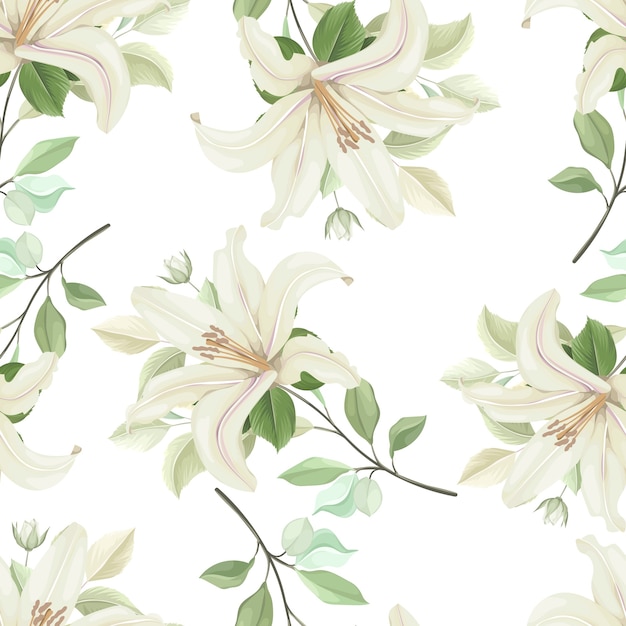 Vector gratuito patrón floral transparente con color suave