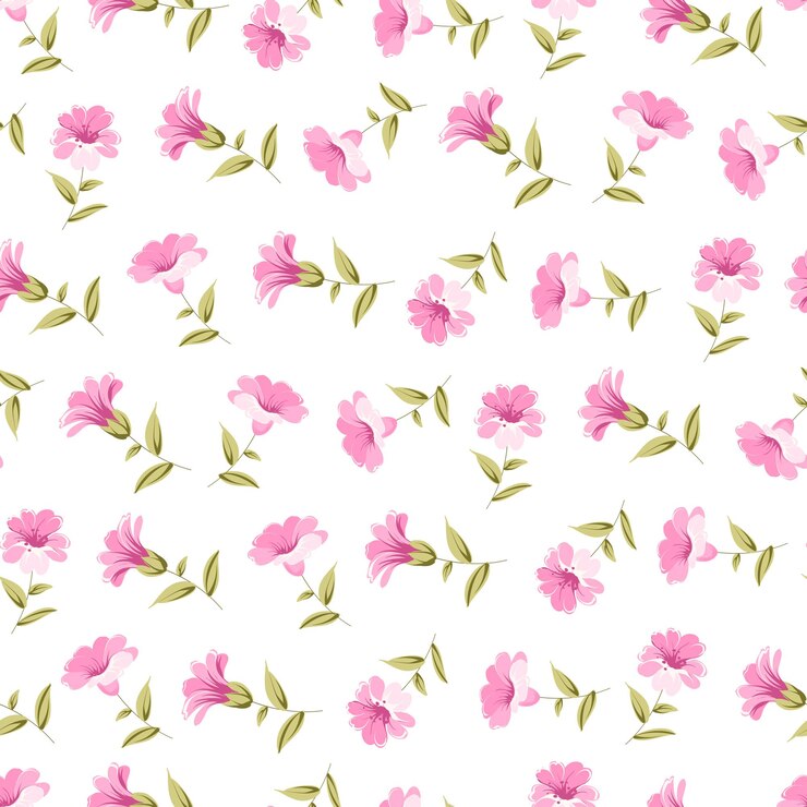 Patrón floral transparente vintage