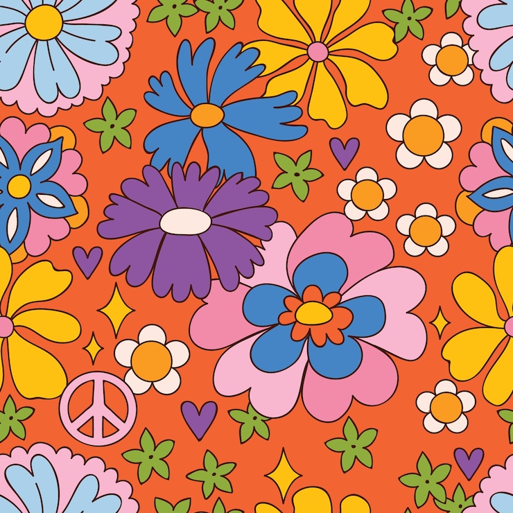 Vector gratuito patrón de flores maravilloso dibujado a mano