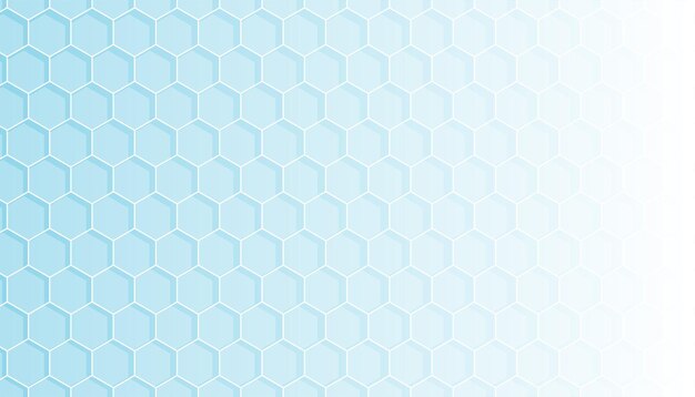 patrón de forma hexagonal en vector de fondo de color azul claro