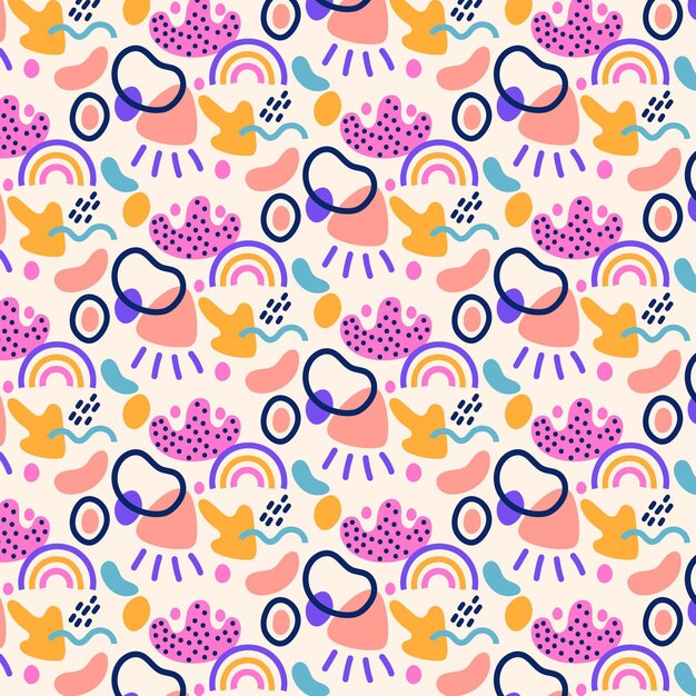 Patron para formas abstractas dibujadas a mano