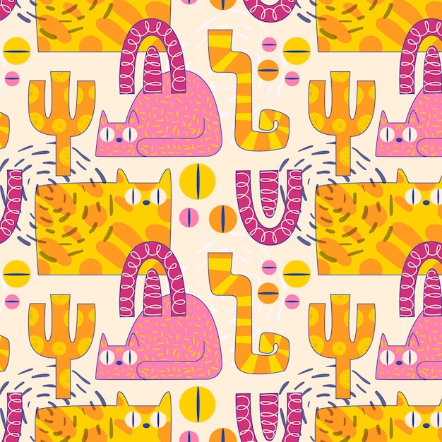 Patron para formas abstractas dibujadas a mano