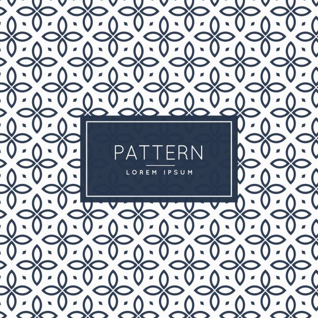 Vector gratuito patrón con formas florales