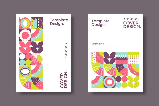 Patrón de formas geométricas abstractas Fondo de diseño de arte minimalista Bauhaus Círculo moderno triángulo y cuadrado Fondos de patrón Bauhaus carteles y cubiertas de moda