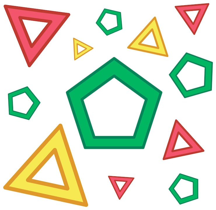 Vector gratuito patrón de formas geométricas coloridas