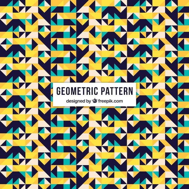 Vector gratuito patrón de formas geométricas en diseño plano