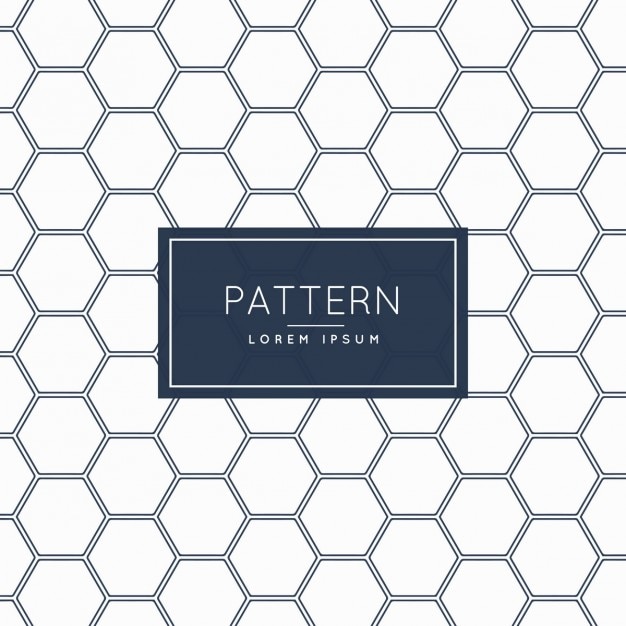 Vector gratuito patrón de formas hexagonales en color blanco