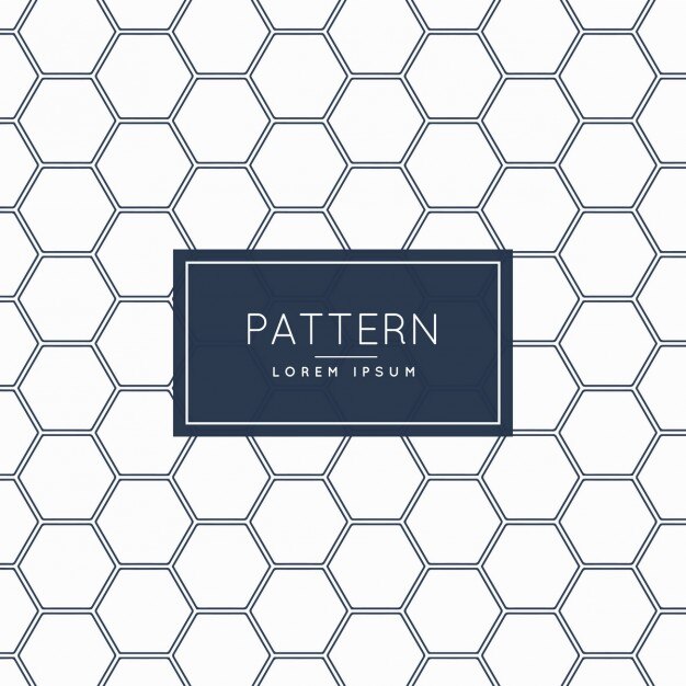 Patrón de formas hexagonales en color blanco