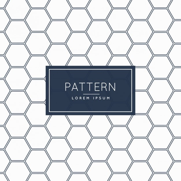 Patrón de formas hexagonales en color blanco