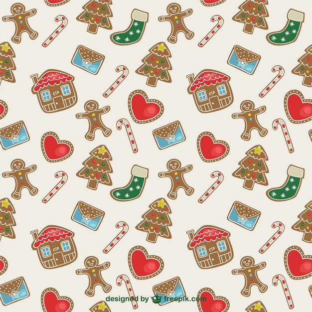 Patrón de galletas navideñas de jengibre