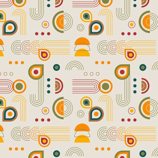 Patrón geométrico boho plano
