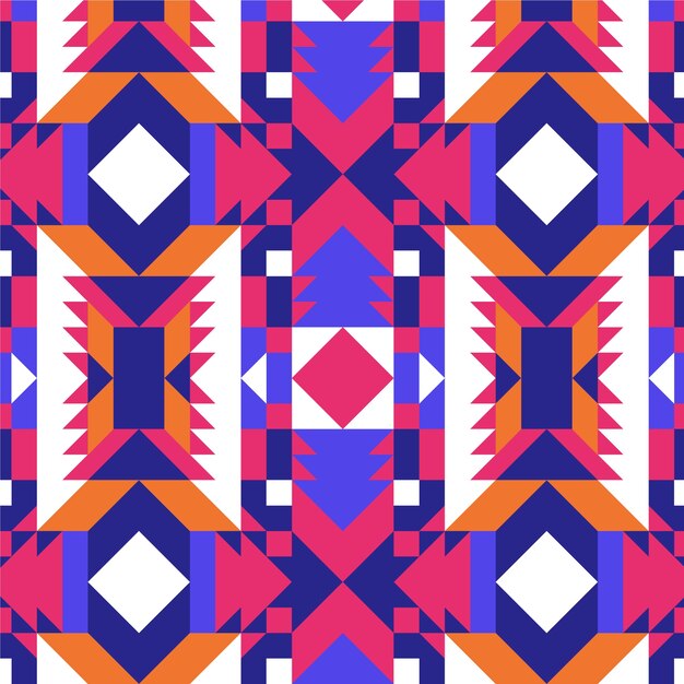 Patrón geométrico colorido de diseño plano