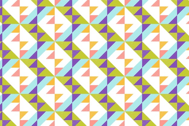 Patrón geométrico colorido de diseño plano