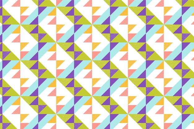 Patrón geométrico colorido de diseño plano