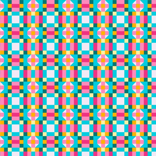Patrón geométrico colorido de diseño plano