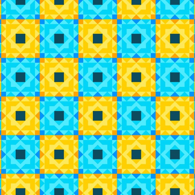 Patrón geométrico colorido de diseño plano