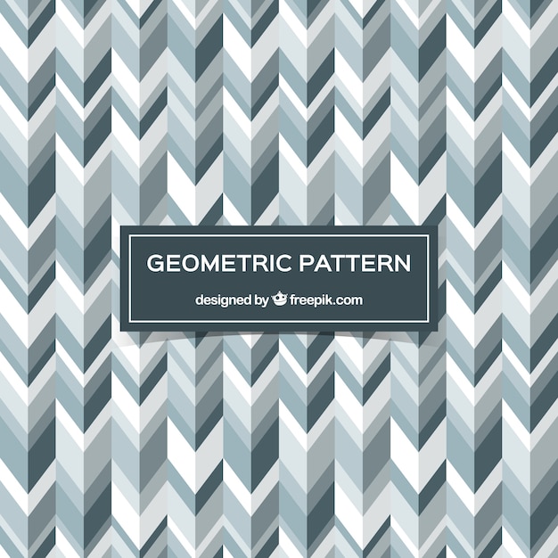 Patrón geométrico en diseño plano en color gris y blanco