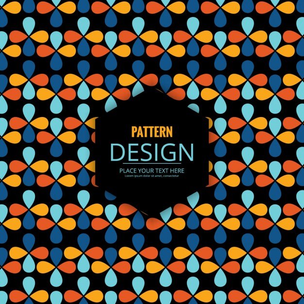 Patrón geométrico floral 