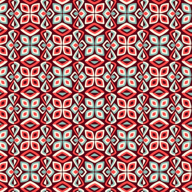 Patrón geométrico y mosaico de diseño plano dibujado a mano