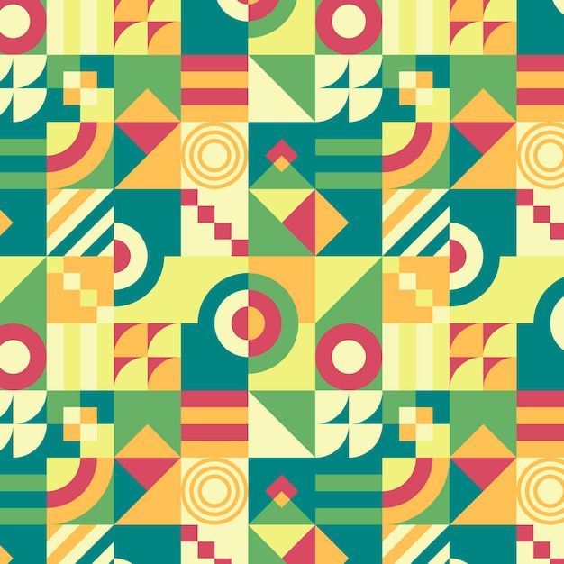 Patrón geométrico mosaico plano