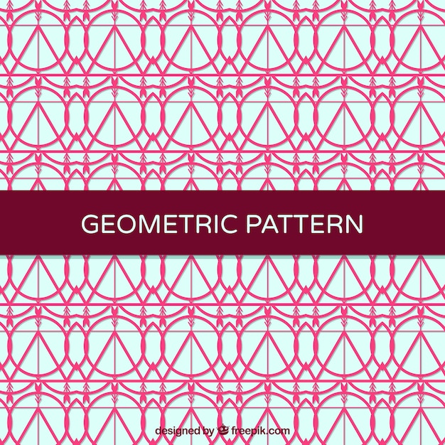 Vector gratuito patrón geométrico rosa