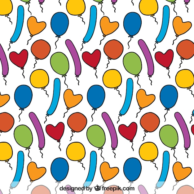 Vector gratuito patrón con los globos de colores